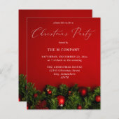 バジェットレッドオーナメントクリスマスパーティー (正面/裏面)