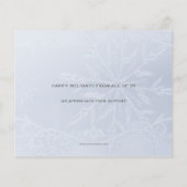 バジェットレッドオーナメント会社ホリデーカード (裏面)