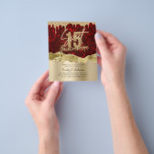 バジェットレッドゴールドフォイルグリッターキンセアニェラ15th チラシ (手)