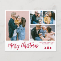 バジェットレッドスクリプトコラージパインクリスマスホリデー