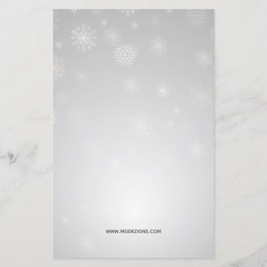 バジェットレッドスノーフレーク引っ越しましたホリデーカード (裏面)