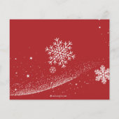バジェットレッドスノーフレーク引っ越しましたホリデーカード (裏面)