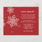 バジェットレッドスノーフレーク引っ越しましたホリデーカード (正面)