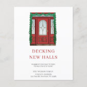 バジェットレッドドアデッキニューホールズホリデーカード (正面)