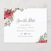 バジェットレッドネイビーフローラユーカリ結婚グリーナリー (正面)