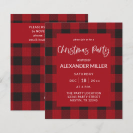 バジェットレッドバッファロープレイドフランネルクリスマスパーティー