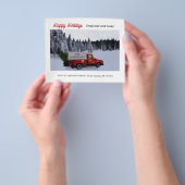 バジェットレッドピックアップトラックホリデーモーニングハウス チラシ (手)