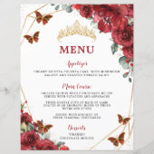 バジェットレッドフローラキンセアニェラXV誕生日メニュー (正面)