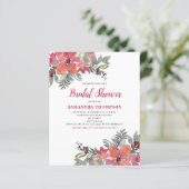 バジェットレッドフローラブライダルシャワー招待状 (スタンド正面)