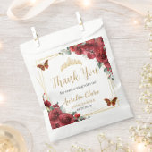 バジェットレッドフローラ金ゴールドバターファイルキンセアニェラXV フェイバーバッグ (クリップ留めされた状態)