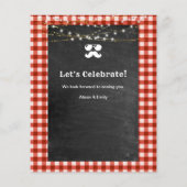 バジェットレッドプレイドファーザーズデイBBQパーティの招待状 (裏面)