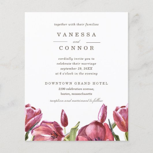 バジェットレッドポピーエレガントズボホフローラ結婚ズ (正面)