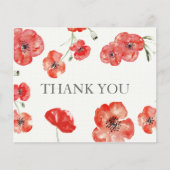 バジェットレッドポピーサンキューカード (正面)