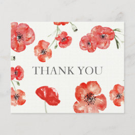 バジェットレッドポピーサンキューカード