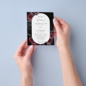 バジェットレッドローズハロウィン結婚こうもりズ – ブラック チラシ (手)