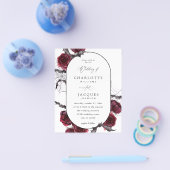 バジェットレッドローズハロウィン結婚こうもりズ – ホワイト チラシ (シングル)