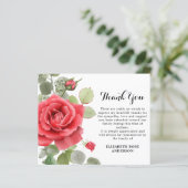 バジェットレッドローズ悔やみや弔慰葬儀サンキューカード (スタンド正面)