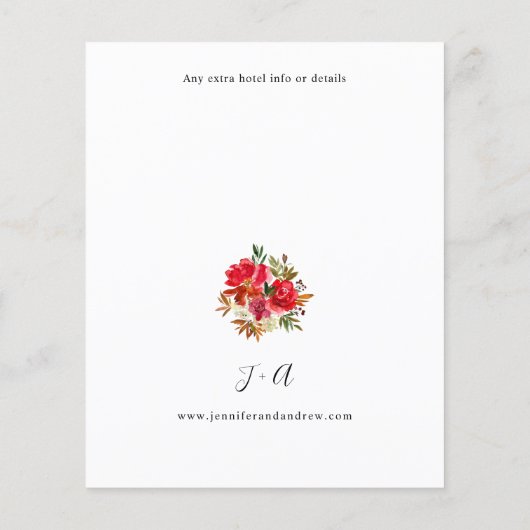 バジェットレッドローズ&ホワイトフローラ結婚1 チラシ (裏面)