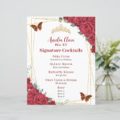 バジェットレッドローゼズキンセアニェラXV誕生日バーメニュー (スタンド正面)