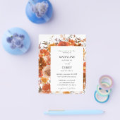 バジェットレッド&オレンジ秋結婚フローラ チラシ (シングル)