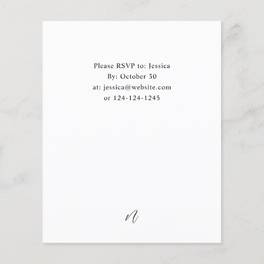 バジェットレッド&ホワイトクリスマスホリデーフローラパーティー (裏面)