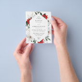 バジェットレッド&ホワイトクリスマス結婚フローラ チラシ (手)