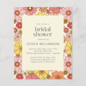 バジェットレトロボホピンクイエローフローラブライダルシャワー (正面)