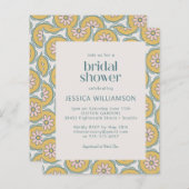 バジェットレトロボホフローラパステルブライダルシャワー (正面/裏面)