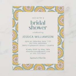 バジェットレトロボホフローラパステルブライダルシャワー