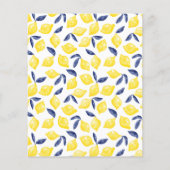 バジェットレモンウォーターカラーブライダルシャワー招待 チラシ (裏面)
