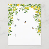 バジェットレモンウォーターカラーベビーシャワー招待状 (裏面)