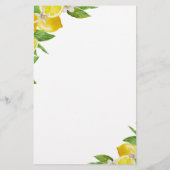 バジェットレモンシトラスイエロー結婚式招待状 (裏面)