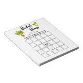 バジェットレモンシトラスブライダルシャワービンゴパーティーゲーム ノートパッド (アングル)