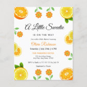 バジェットレモンシトラスベビーシャワー招待状 (正面)