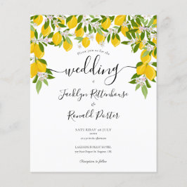 バジェットレモンズグリーンリー結婚式招待状