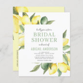 バジェットレモンフローラブライダルシャワーはがき (正面/裏面)