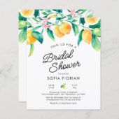 バジェットレモンブライダルシャワー招待 (正面/裏面)