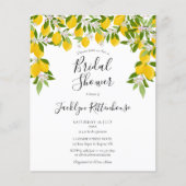 バジェットレモンブロッサムブライダルシャワー招待 (正面)