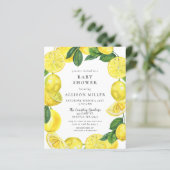 バジェットレモンベビー男女兼用シャワー招待状 (スタンド正面)