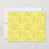 バジェットレモンメインスクイーズブライダルシャワー招待 (裏面)
