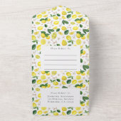 バジェットレモンメインスクイーズブライダルシャワー オールインワン招待状 (外側)