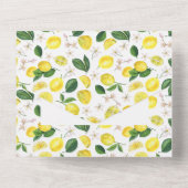 バジェットレモンメインスクイーズブライダルシャワー オールインワン招待状 (裏面)