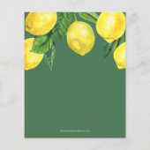 バジェットレモンリースブライダルシャワー招待 (裏面)