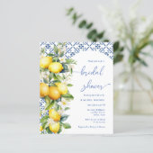 バジェットレモ地中海のンブライダルシャワー招待状 (スタンド正面)