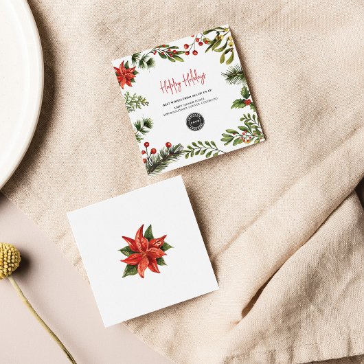 バジェットロゴビジネスクリスマスホリデーズカード ノートカード