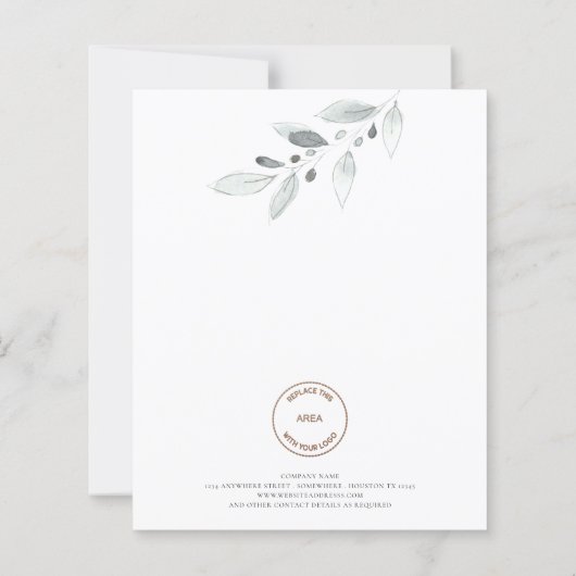 バジェットロゴ写真会社の葉メリークリスマス (裏面)