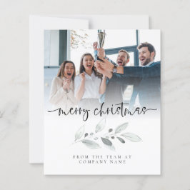 バジェットロゴ写真会社の葉メリークリスマス