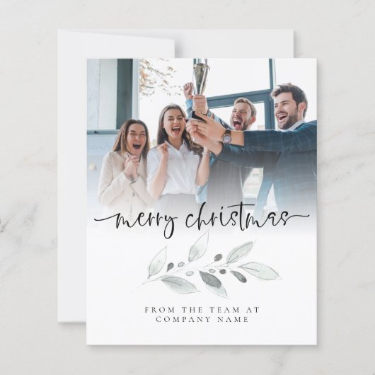 バジェットロゴ写真会社の葉メリークリスマス