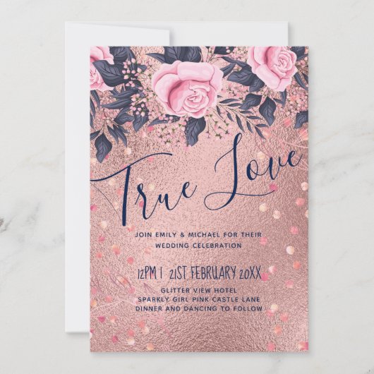 バジェットロセゴールド結婚ブルーピンクガーリーズGlam (正面)