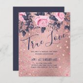 バジェットロセゴールド結婚ブルーピンクガーリーズGlam (正面/裏面)